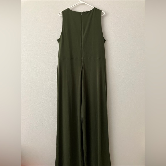J Jason Wu Regular City Knit Sleeveless Jumpsuit - Olive (sz 1X) A395351 - Picture 3 of 4